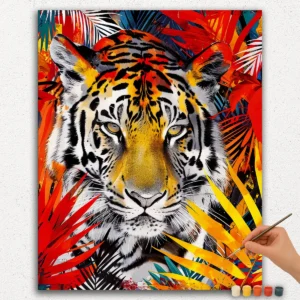Colorful Tiger - Paint by Numbers