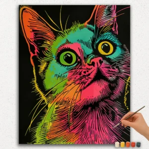 Surprised Cat - Paint by Numbers