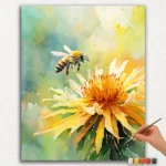 Bee on Flower - Paint by Numbers