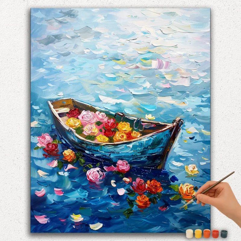 Roses and Boat