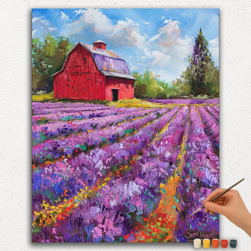 House in Colorful Fields