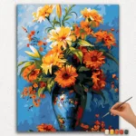 Colorful Flowers in a Vase