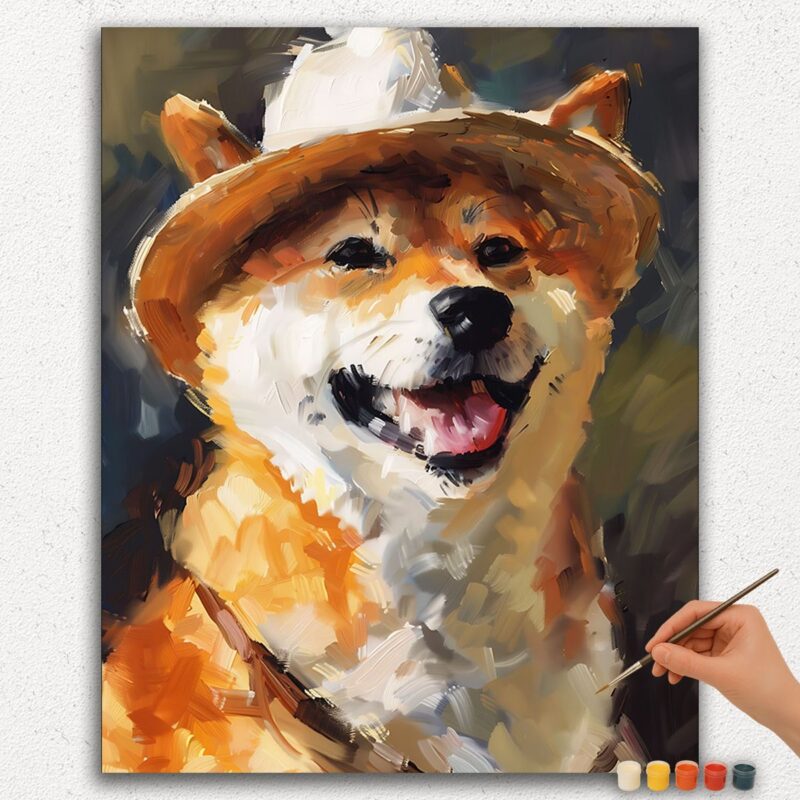 Shiba and Hat