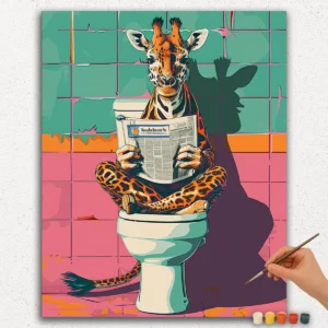 Giraffe in Toilet