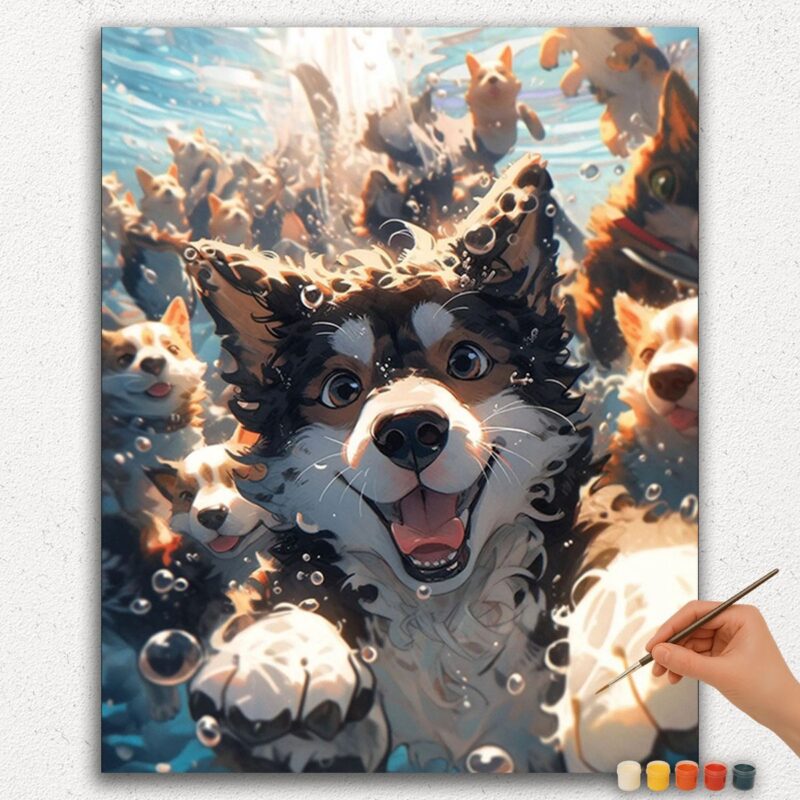 I am Happy Dog - Paint by Numbers