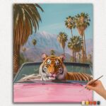 Tiger on Pink Car