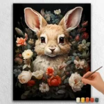 Cute Rabbit in Flowers
