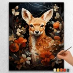 Beautiful Deer in Flowers