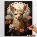 Flowers and Baby Llama