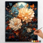 Boho Flowers and Moon