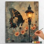 Butterflies near Lamp