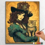Witch with Cat
