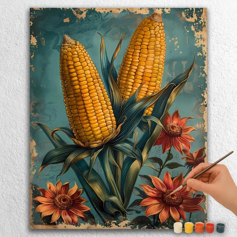 Corn And Flowers