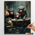 Cute Monkeys in Jungle