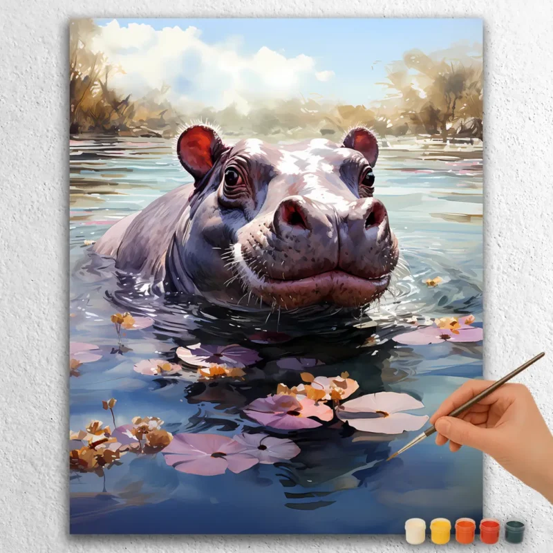 Cute Safari Hippo