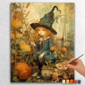 Cute Witch in Field