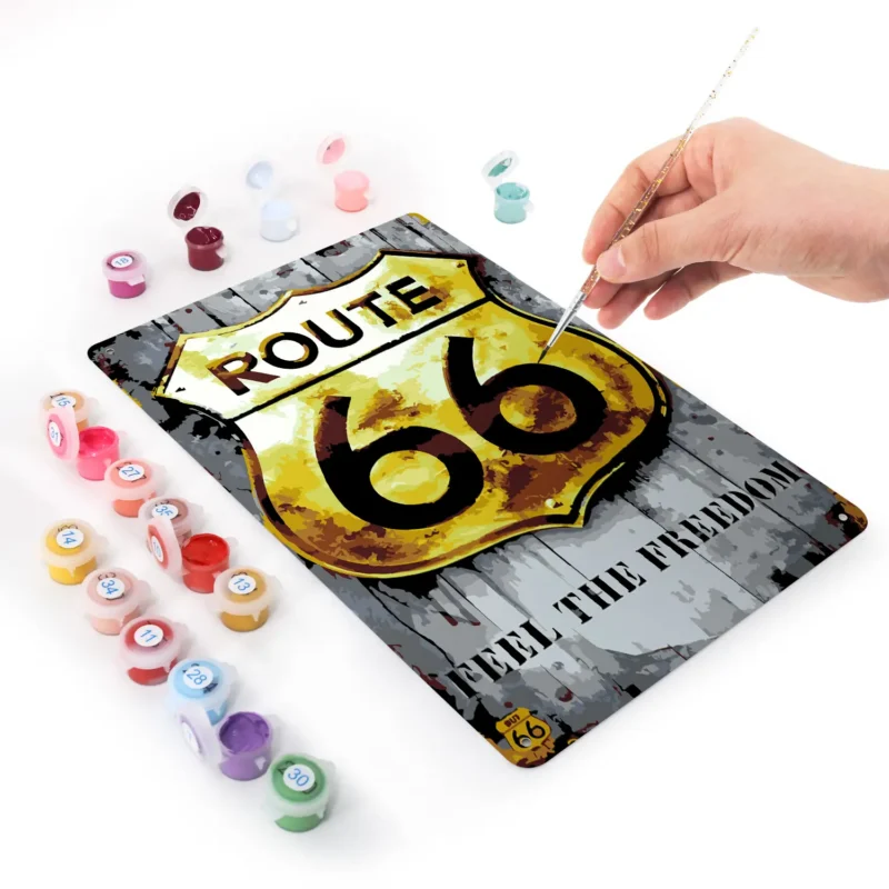 Route 66 DIY Metal Bar Poster