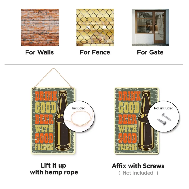 Drink Good Beer DIY Metal Poster