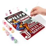 Get Your Willys Serviced Here DIY Metal Poster
