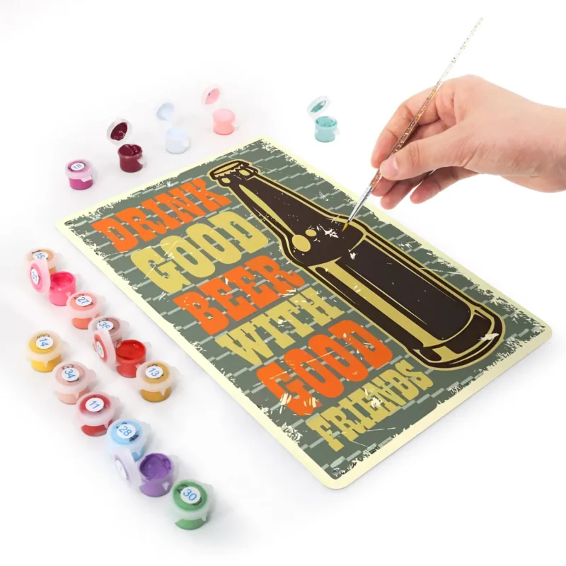 Drink Good Beer DIY Metal Poster