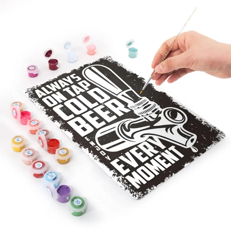 Always On Tap Cold Beer DIY Metal Poster