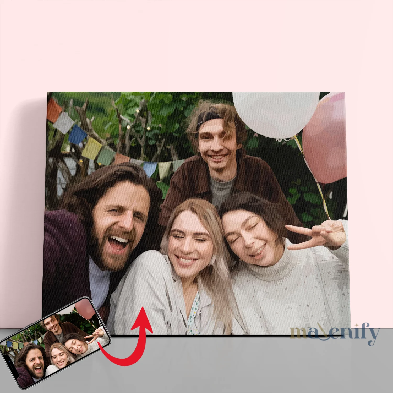 Personalized Family Portrait - Paint by Numbers Kit