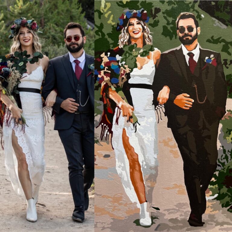 Gepersonaliseerd Huwelijksportret - Verander Huwelijksherinneringen in Kunst photo review