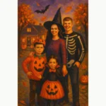 Custom Halloween Portrait Family Cusom