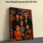 Pre printed Canvas Family Halloween