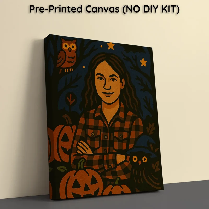 Pre printed Canvas Spooky portrait