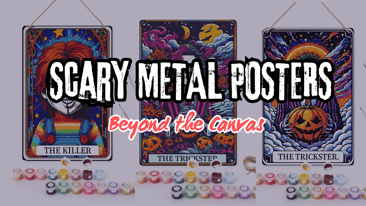 Scary Halloween DIY metal Posters